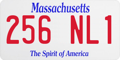 MA license plate 256NL1