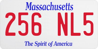 MA license plate 256NL5