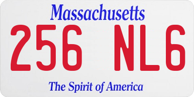 MA license plate 256NL6