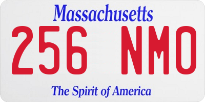 MA license plate 256NM0