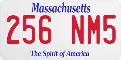 MA license plate 256NM5