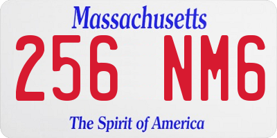 MA license plate 256NM6