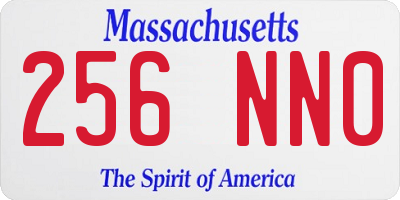MA license plate 256NN0