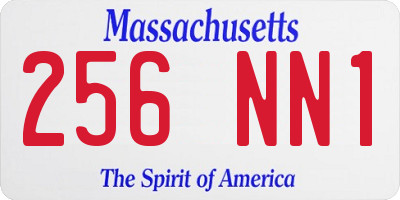 MA license plate 256NN1