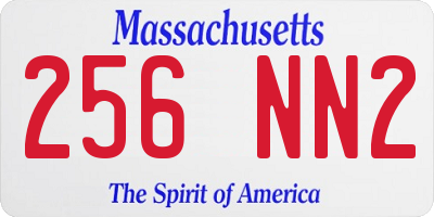 MA license plate 256NN2