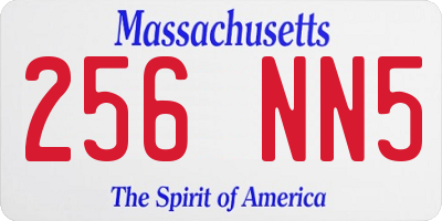 MA license plate 256NN5