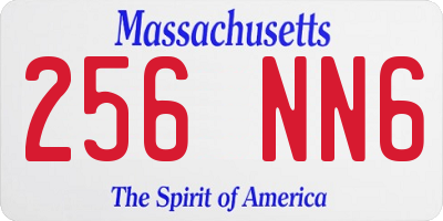 MA license plate 256NN6