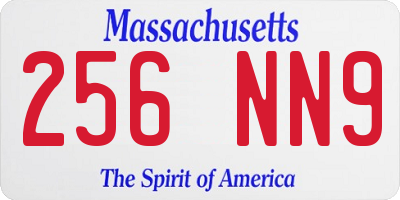 MA license plate 256NN9