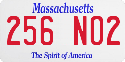 MA license plate 256NO2