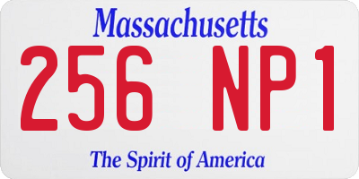 MA license plate 256NP1