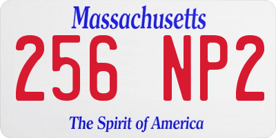 MA license plate 256NP2