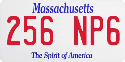 MA license plate 256NP6