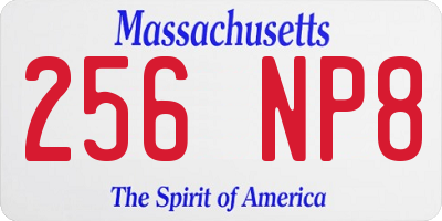 MA license plate 256NP8