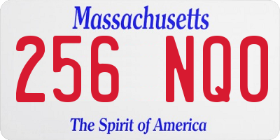 MA license plate 256NQ0