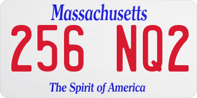 MA license plate 256NQ2