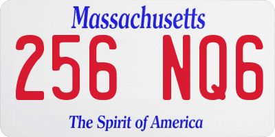 MA license plate 256NQ6