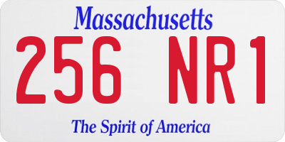 MA license plate 256NR1