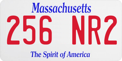 MA license plate 256NR2