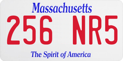 MA license plate 256NR5