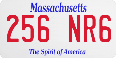MA license plate 256NR6