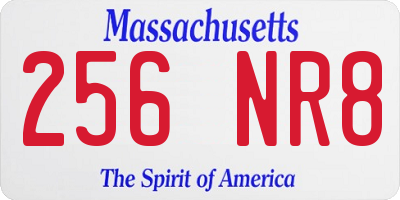 MA license plate 256NR8