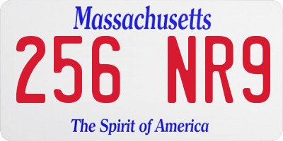 MA license plate 256NR9
