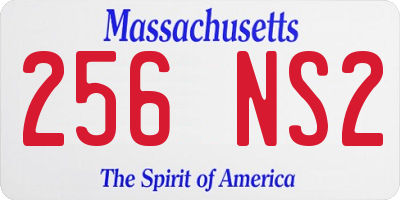 MA license plate 256NS2