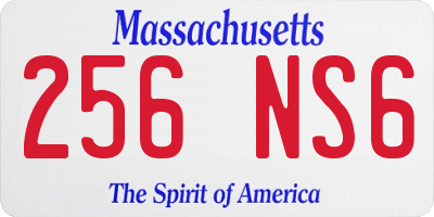 MA license plate 256NS6