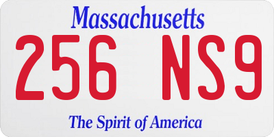 MA license plate 256NS9