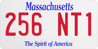 MA license plate 256NT1