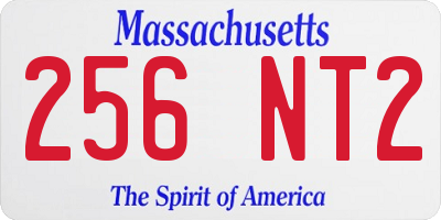 MA license plate 256NT2