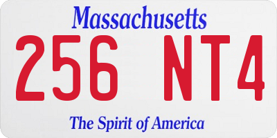 MA license plate 256NT4