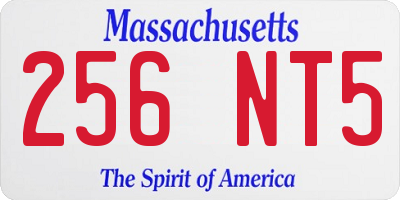 MA license plate 256NT5