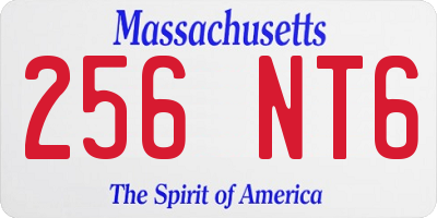 MA license plate 256NT6