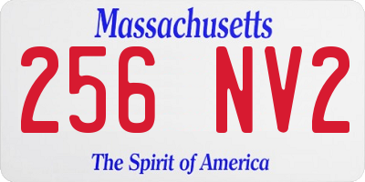 MA license plate 256NV2