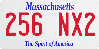 MA license plate 256NX2