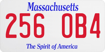 MA license plate 256OB4