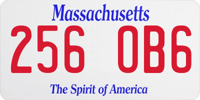 MA license plate 256OB6