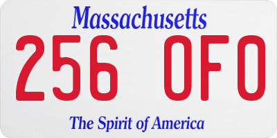 MA license plate 256OF0