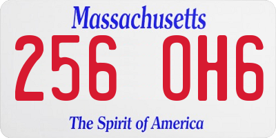 MA license plate 256OH6