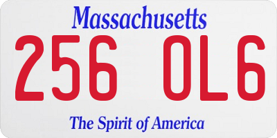 MA license plate 256OL6