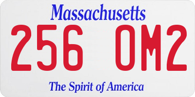 MA license plate 256OM2