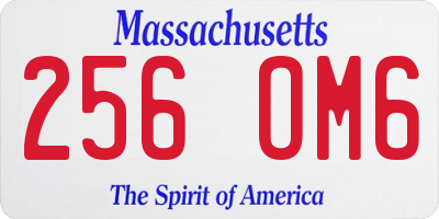 MA license plate 256OM6