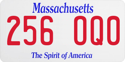 MA license plate 256OQ0