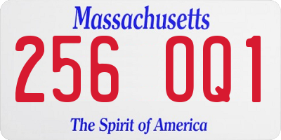 MA license plate 256OQ1