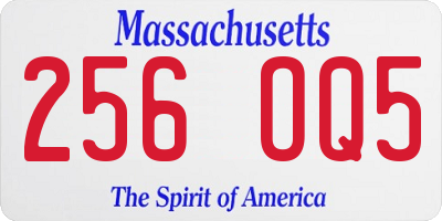 MA license plate 256OQ5