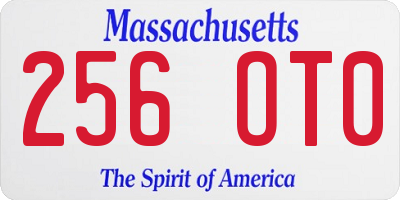 MA license plate 256OT0