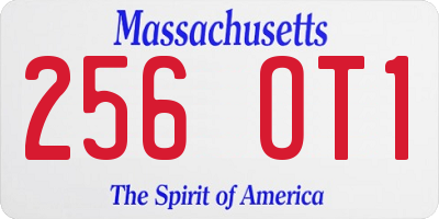 MA license plate 256OT1