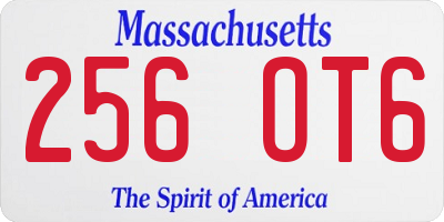 MA license plate 256OT6