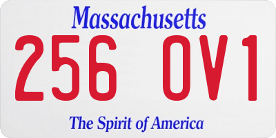 MA license plate 256OV1